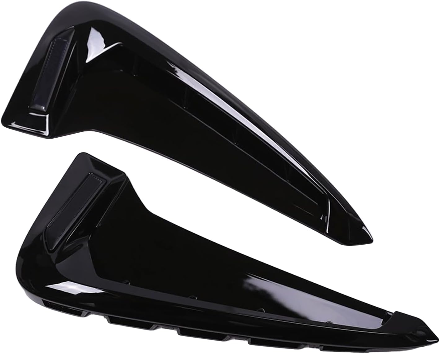 ABS Xdrive Shark Gills Side Fender Vent Decoration Trim For BMW X5 F15 X5M F85 14-17(black+white)