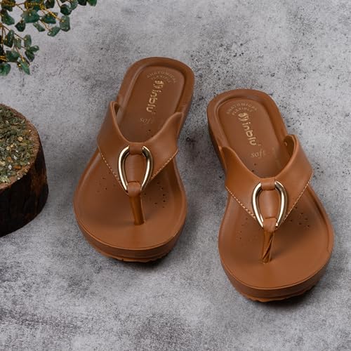 Image of inblu Stylish Fashion Slipper for Women | Comfortable | Lightweight | Anti Skid | Casual Office Footwear (BM60)