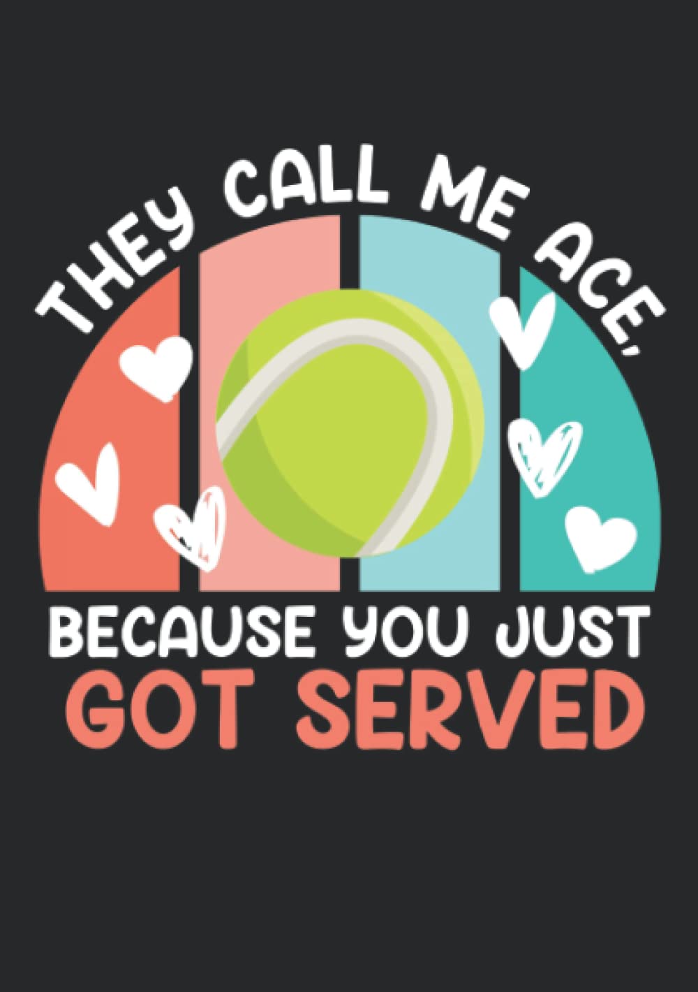 Notizbuch A5 dotted, gepunktet, punktiert mit Softcover Design: Tennis they call me Ace Tennisspieler: 120 dotted (Punktgitter) DIN A5 Seiten