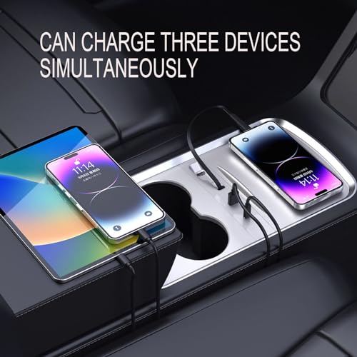 Câble rétractable de type C pour Tesla Model 3 2024, station d'accueil USB charge rapide