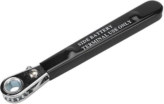 5/16 in Side-Terminal Battery Wrench - 8mm Side Post Battery Terminal Ratchet Wrench - Antiskid Rubber Insulated Handle, 5in Long Ratchet Wrench,Black