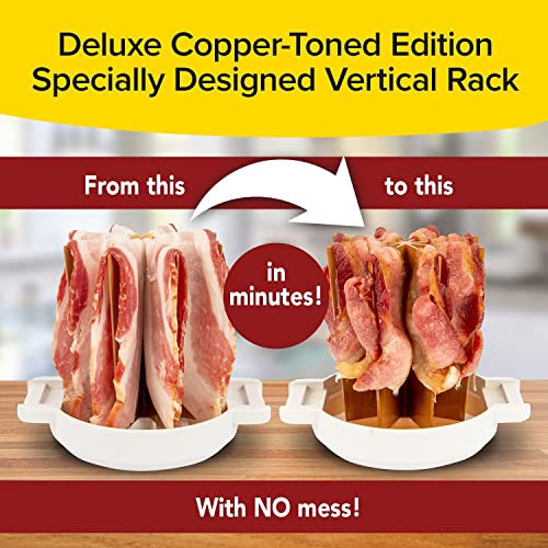 Yummy Can Bacon Deluxe Copper Color As-Seen-On-Tv Make Yummy, Crispy, Healthy Bacon In Your Microwave, Splatter-Proof & Mess-Free Design, Pour The Grease Right Out, Easy-To-Clean, 6 #TOP18