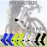 ZcrPrn Cycling Socks, Cycling Gifts, 4 Pack Mens Sports Socks for Road Biking and Training, Mid-Cut Breathable Sock for Cyclists, For Sports Enthusiasts and CyclingEnthusiasts - Image 4
