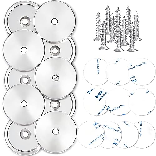 Image of LOVIMAG Strong Neodymium Rare Earth Magnets, 110LBS-50 Pack | Heavy Duty Cup Magnet with Countersunk and Screws for Tool Room, Kitchen Doors, Wall Mounting, Office