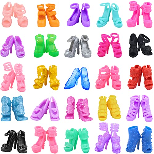 18Indc 11.5 Inch Girl Doll Clothes And Accessories 30Pcs Includes -5 Fashion Outfits 5 Fashion Skirts 10 Mini Dresses 10 Shoes For Girl Doll Casual Wear For Girls Ages 3 And Up #TOP4