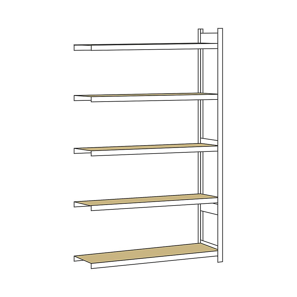 Certeo - Unidad amplia estante de estantería, con tableros de partículas, altura 3000 mm, 1500 mm de envergadura, anbauregal, profundidad 500 mm - - estante de estantería amplia coloca amplia plataforma bastidores de estantes de acero estanterías estantes
