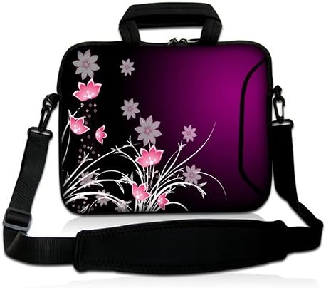 Pedea Sleeve Case with Shoulder Strap for 17.3 inch Laptop - Red Flowers