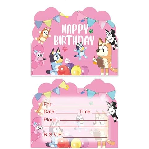 Ghongba 20pcs Children Birthday Invitations,Children Party Invitations Birthday Party Supplies Decoration (1) Cover