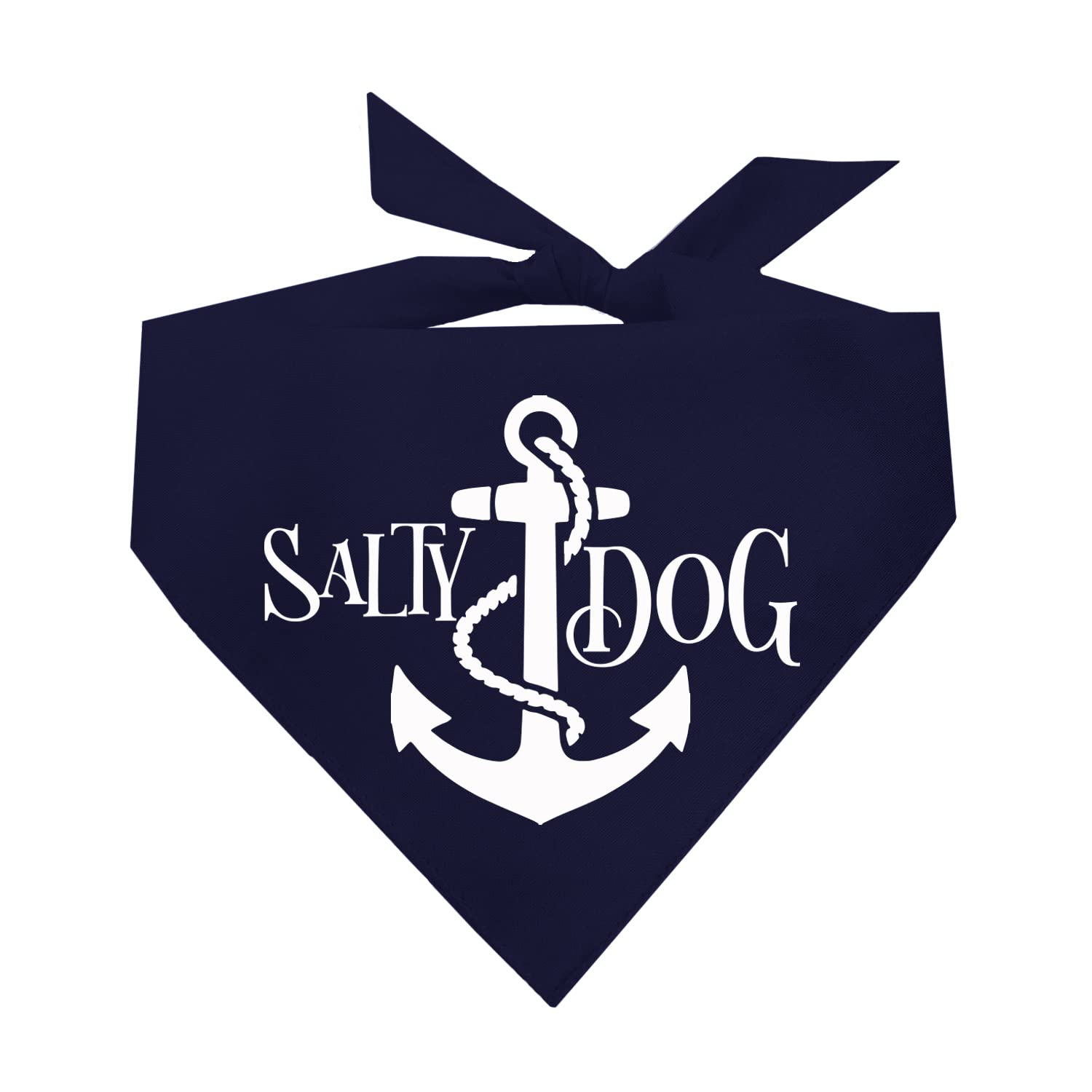Salty Dog Beach Dog Anchor Dog Bandana (100 Navy, One Size)