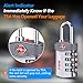 Forge 4-Digit Combination Lock, TSA Approved Locks for Luggage, Travel, Gym, School, Suitcase, Backpack, Pelican case, Easy Read dials, Zinc Alloy Body.