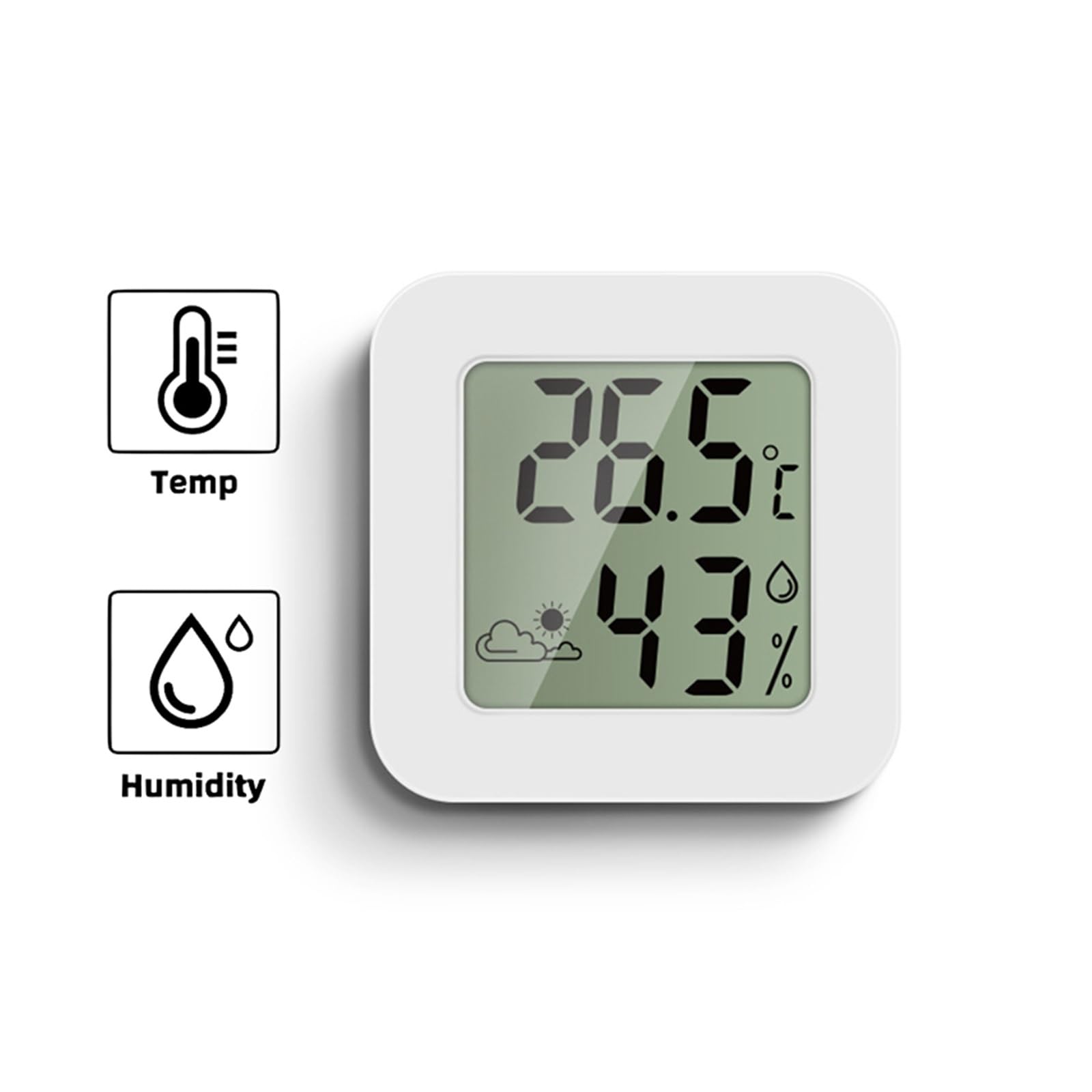 Mini termómetro higrómetro para Interiores, Pantalla LCD Digital, medidor de Temperatura y Humedad, Sensor, estación meteorológica, Instrumento de medición, Controlador 2b+30a