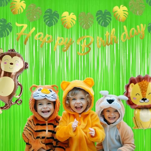 MALANKU 2PCS Lime Green Streamers Party Decorations - 3.3ft x 8.2ft Green Streamer Backdrop for Birthdays St Patrick Jungle Dinosaur Golf Soccer Pickleball Pickle Parties - image 5