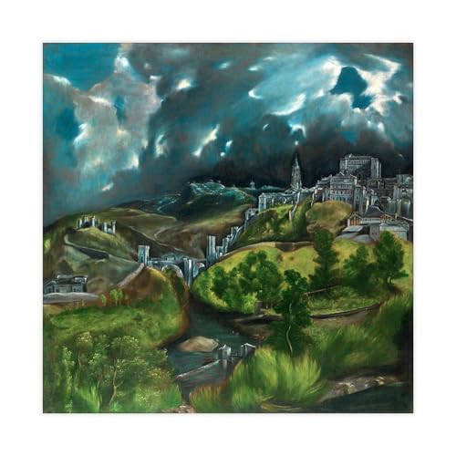Impression El Greco Vue de Tolède pour habiller un grand mur vide