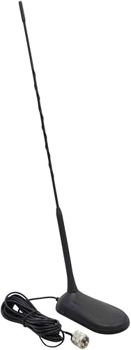 KALIBUR KMAG2 Antena CB de perfil bajo de 18 pulgadas de alto con resorte de choque incorporado, cable coaxial de 18 pies y conector