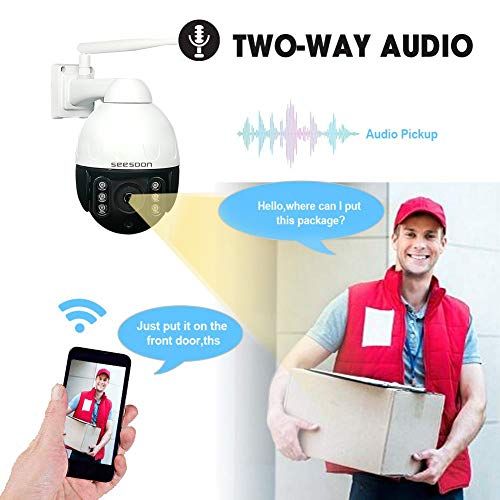 Outdoor WiFi PTZ 5X Optical Zoom IP 2MP Camera for Security Surveillance with Built-in Two Way Audios Support 128Gb SD Card Slot,IP66 Waterproof,IR Night Vision,RTSP and E-Mail Push Alerts - Thumbnail 7