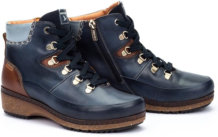 PIKOLINOS womens Pikolinos Flat Ankle Boots Leather Granada for Woman Color Blue - Image 6