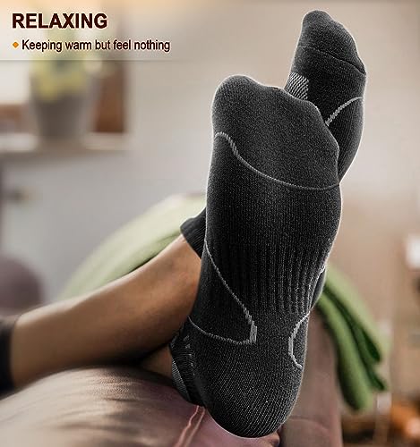 Image of BULLIANT Men Running Ankle Socks 6Pack-Cushioned Support-Low Cut No Show | Fully Terry Sole | Arch Support | Seamless Toe Closure | Moisture-Wicking Breathable Mesh | Reinforced Heel&Toe