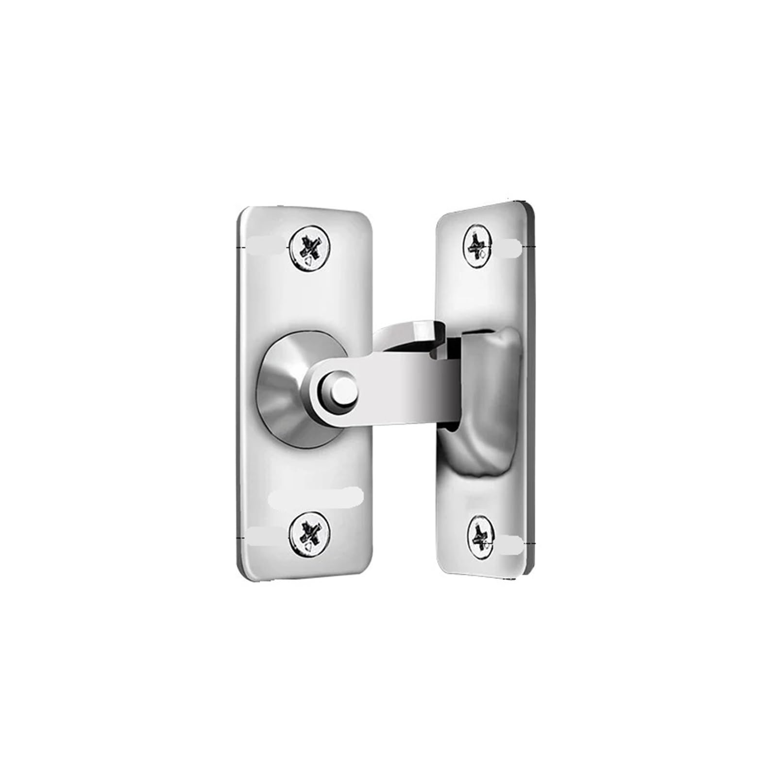 Hasp and Staple, Stainless Steel 90 Degree Door Padlock Hasp Latch, Multicolor(Silver)
