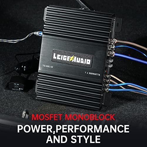 Leigesaudio 500 Watts Monoblock Amplifier, Class D, 1 Ohm Stable Subwoofer Amplifiers For Car Audio Speakers #TOP1