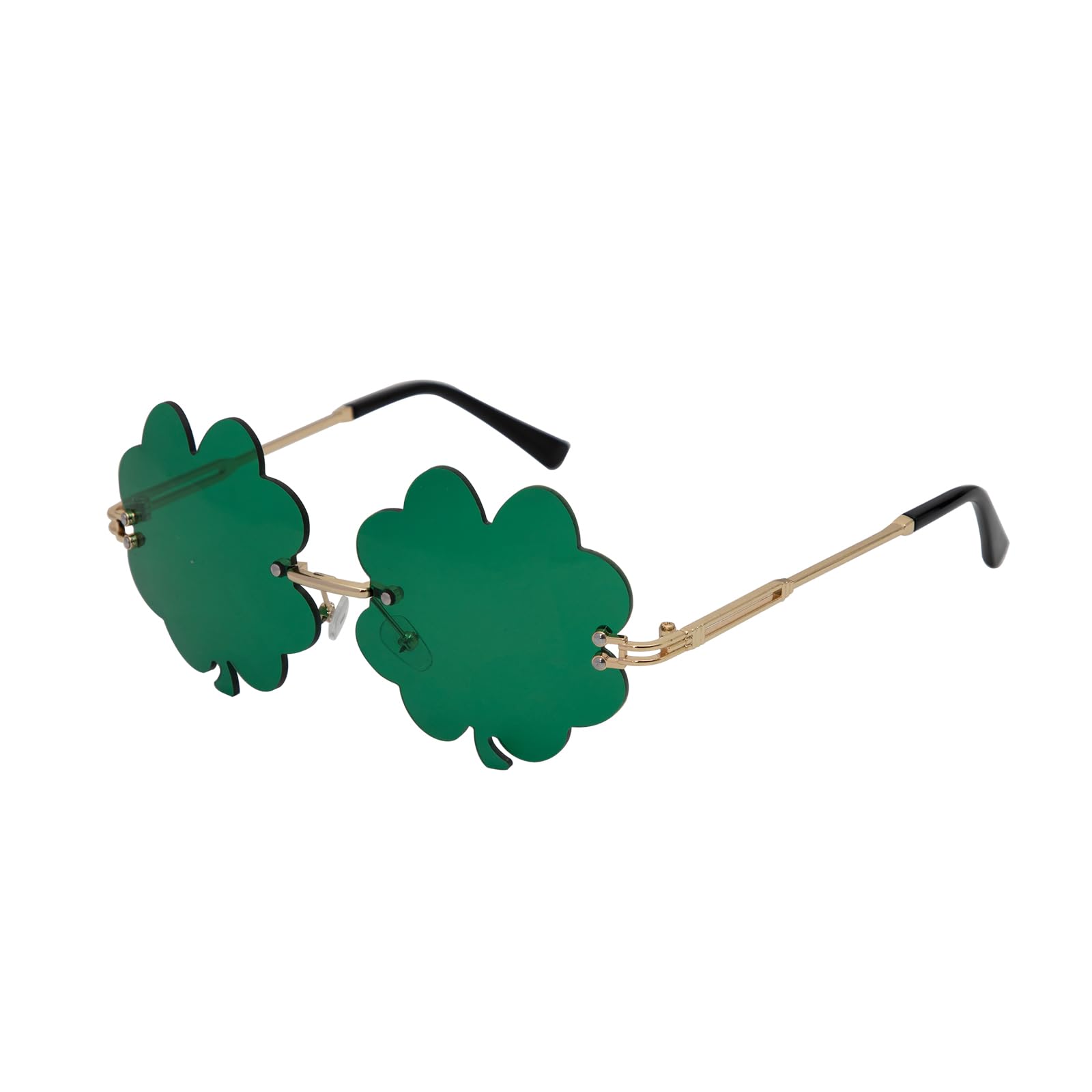 Zienlay St. Patrick’s Day Irish Shamrock Sunglasses Green Four Leaf Clover