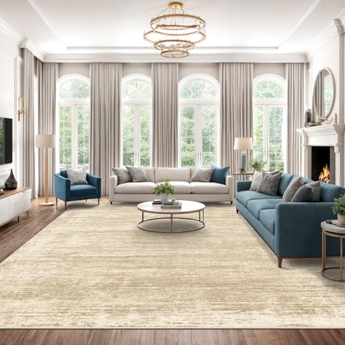 zesthome 10x12 Area Rugs - Large Modern Abstract Washable Rug, Low Pile Living Room Rug, Soft Anti-Skid Indoor Rugs, Non-Shedding Carpets for Bedroom Dining Living Farmhouse Nursery Home Office