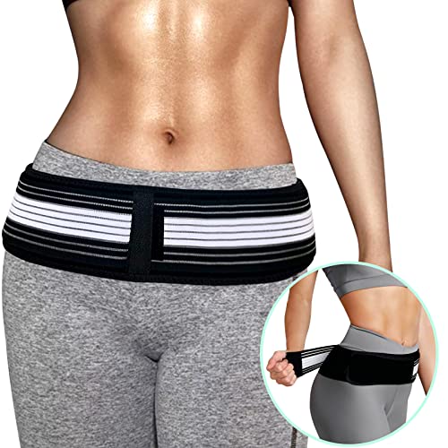 LITEEC Sacroiliac Belt - SI Joint Belt - Trochanteric Belt for Men and Women - Hip Braces for Hip Pain - Lower Back Support Brace for Men and Women - Relief from Si Joint, Sciatica, Pelvis, Lower Back Pain (Adjustable Size)