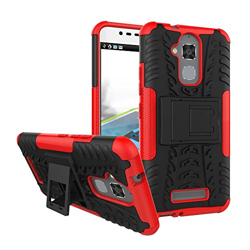 Asus ZenFone 3 Max ZC520TL Case, Starhemei Slim Hard PC Armor Hybrid Bumper TPU Soft Drop Protection Defender Case Cover For Asus ZenFone 3 Max 5.2 Inch (Armor-Red)