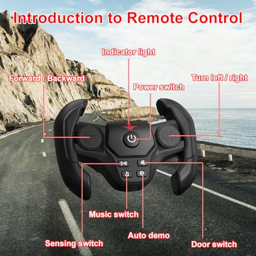 Image of 2.4G RC Cars for Kids, 1:14 Remote Control Jeep Toy with LED Lights, Gesture Sensing Open Doors Racing SUV Truck, Off-Road All Terrain Crawler Vehicle Toy, Birthday for Boys