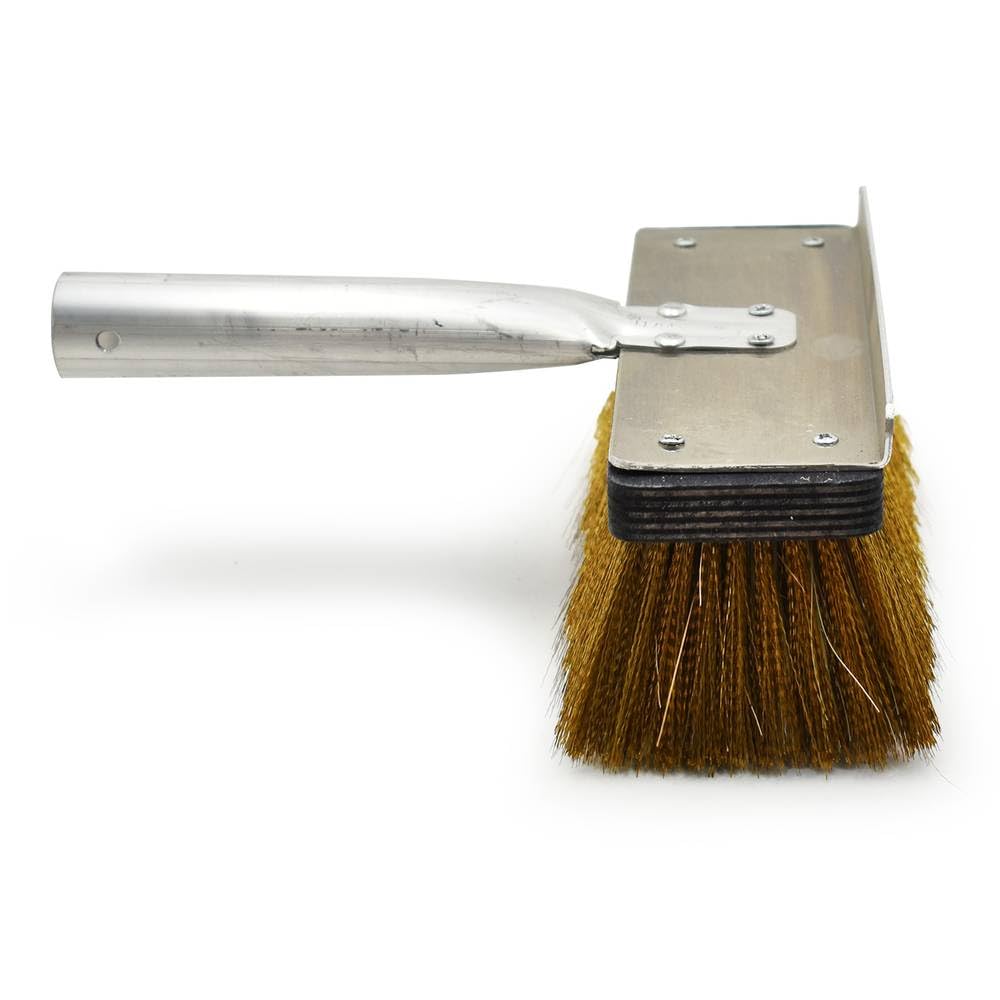 Ricambio spazzolone Lilly con setole in ottone da 22x7 cm, completo di aggancio inox da diametro 2,7 cm