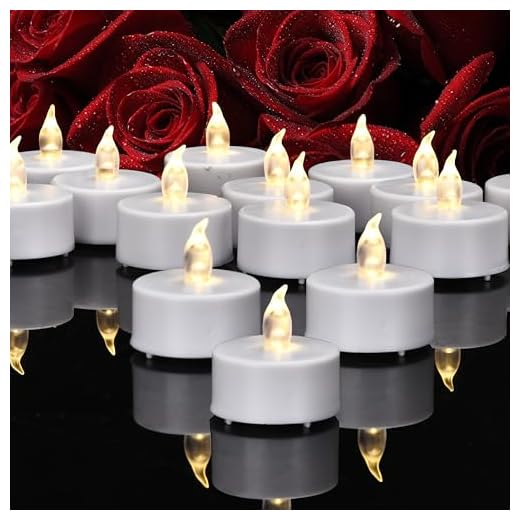 PILLOBOX Battery Operated Flameless Tea Lights: 24PACK LED Electric Candles Lamp Realistic and Bright Flickering Holiday Gift Long Lasting for Birthday Wedding Party Home Decoration (Warm White)