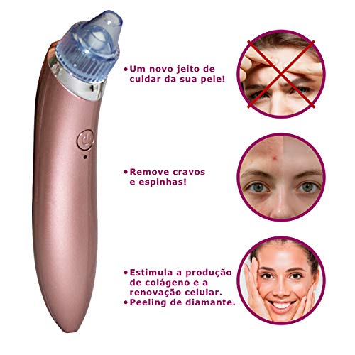 Removedor de Cravos e Espinhas Peeling Diamante Recarregável