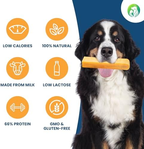 Dilecti Natural Dog Chews - Very Tasty, Hard and Long Lasting Yak Chews for Dogs will Keep Your Dog Busy for a While - XL size (pack of 3)