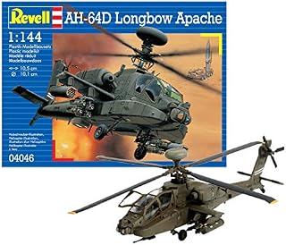 Revell 04046 AH-64D Longbow Apache Model Kit, 10.5 cm length,10cm spanwidth