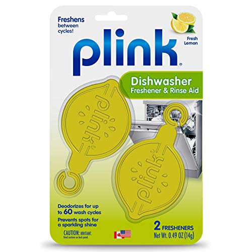 Plink Dishwasher Freshener & Rinse Aid is a Multi-Action Agent that Combines Freshening and Spot Prevention. Fresh Lemon Scent. Last Up To 60 washes per Clip. 6 Ct. - Thumbnail 4