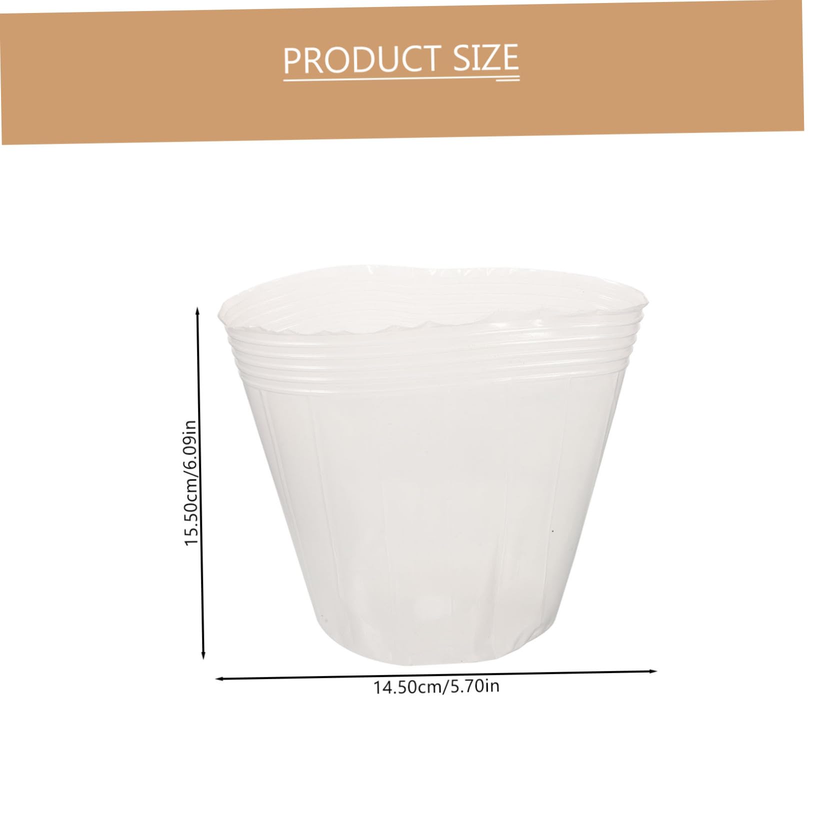 SUPVOX Decorative Flower Pots Liner 10 Pack Planter Inserts for Large Pots Plastic Liner