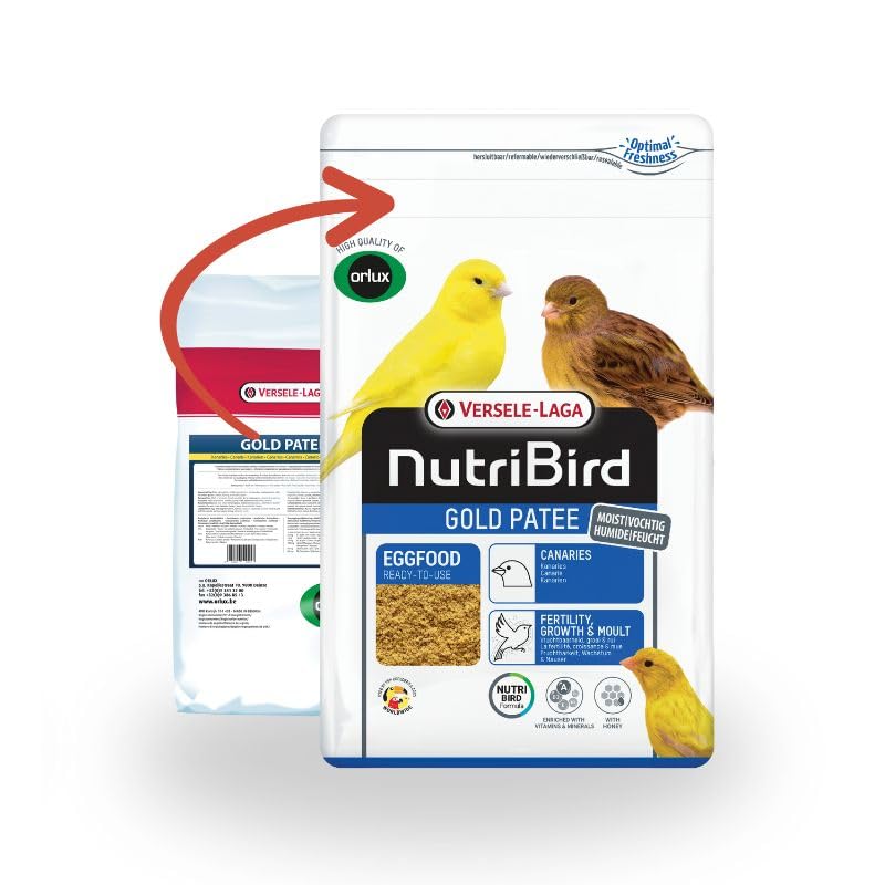 Pasta de Cría para Canarios VERSELE LAGA Gold Patee 10 kg – Alimento Enriquecido con Huevo y Miel – Nutrición Completa para Cría y Muda