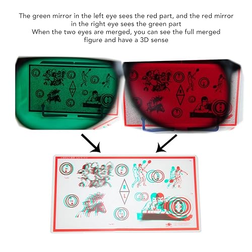 Image of Red Green Fixed Vectograms for Convergence Insufficiency Eye Training with Glasses, Improve Stereopsis, Widely Used for Low Vision Training