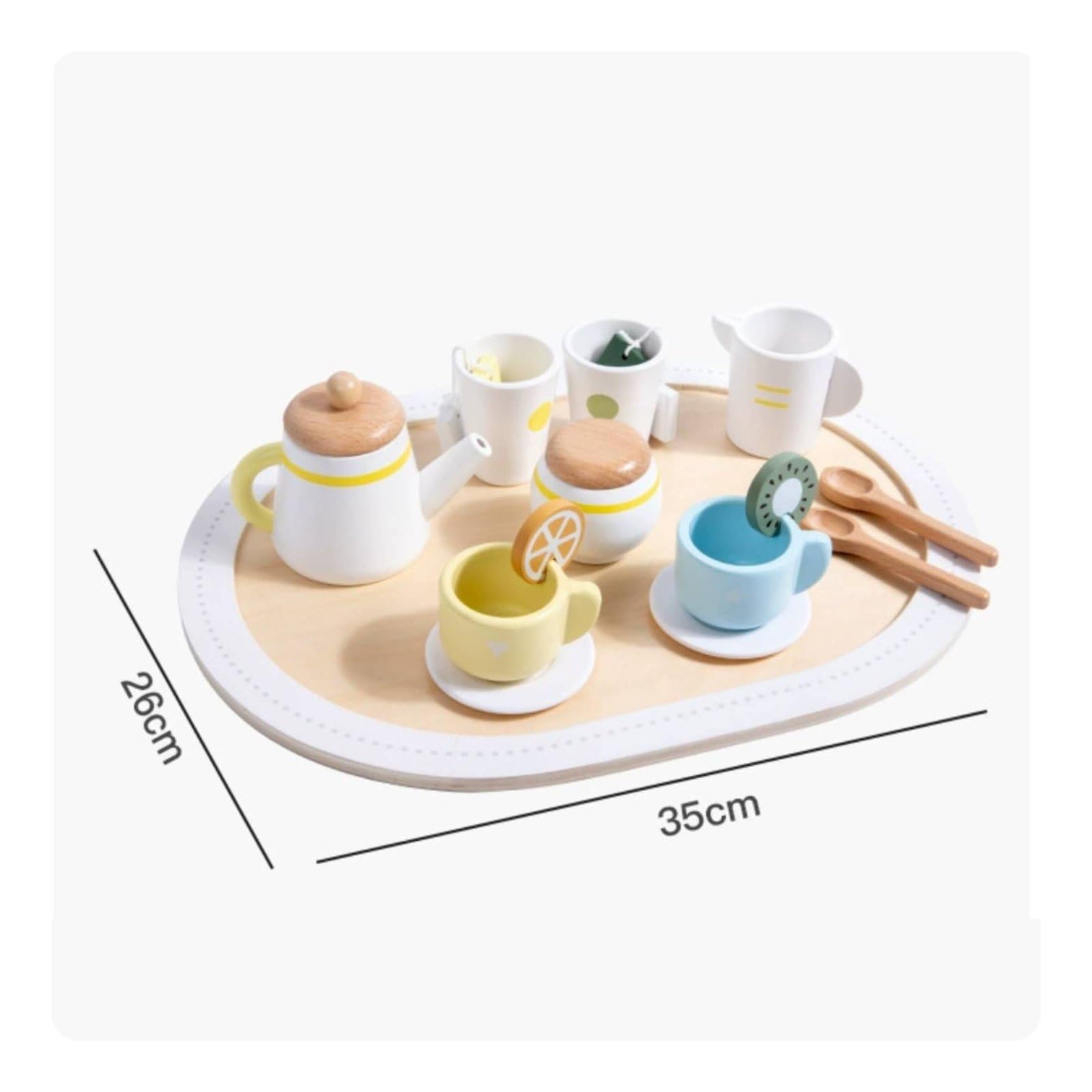 Amagogo Kinder Spielküchenspielzeug Küchenzubehör Teeservice Puppenküche Rollenspielfiguren Kreatives Zusammenspiel für Kinderzimmer Kindergarten