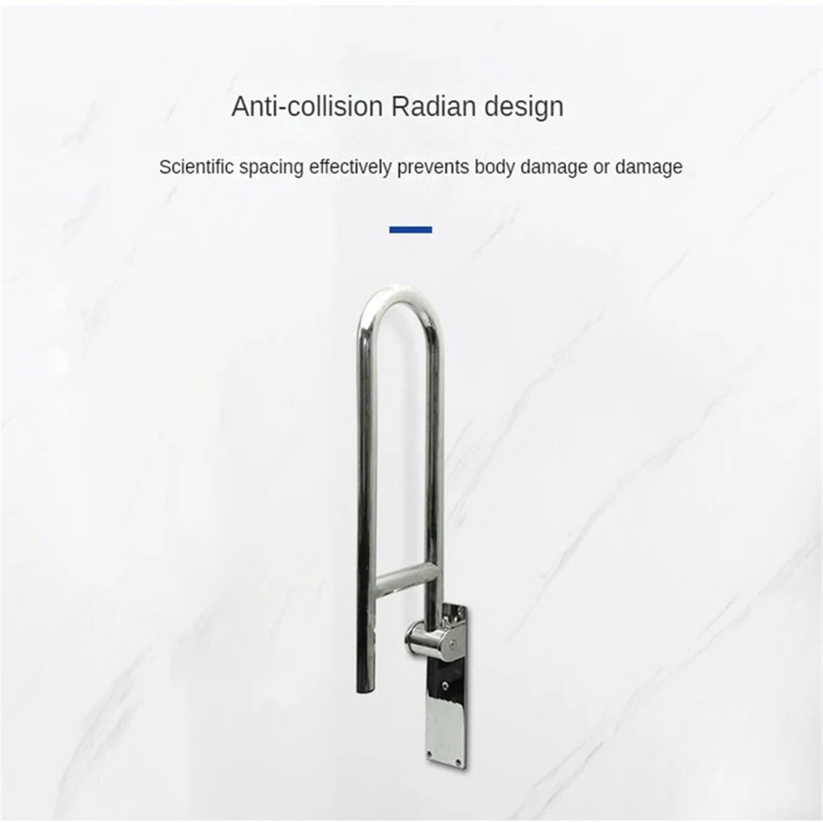 Barra de Apoyo para Inodoro, pasamanos, pasamanos sin barreras, Accesorios de Seguridad para baño, Mango Plegable en Forma de U, Acero Inoxidable, Antideslizante, para Personas May