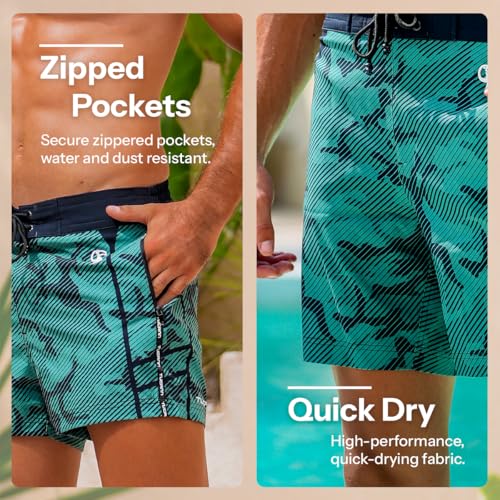 Tucann Men's Trunks 3" Compression Liner Quick Dry Zipper Pocket Chlorine Resistan 4 Way Stretch Camouflage Shorts for Men3
