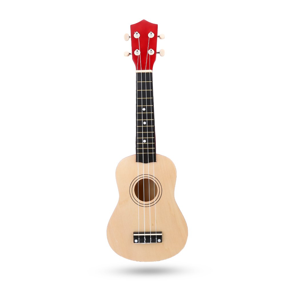 POENVFPO Ukulele da 21 Pollici, Tiglio, Corda in Nylon (Legno naturale) | Design a 12 tasti, per bambini principianti, scelta casuale inclusa, ispira talenti musicali