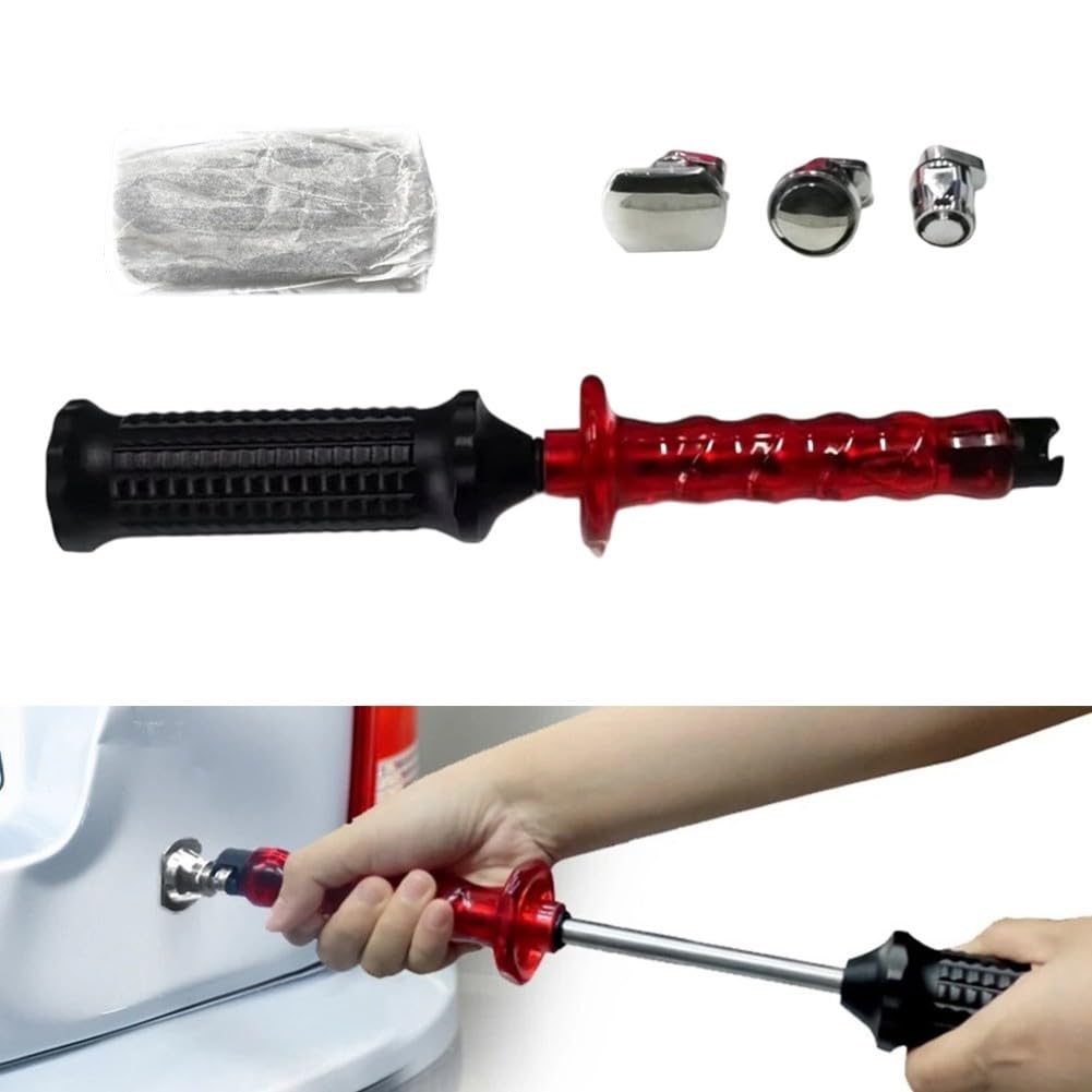 für pdr Slide Hammer Zahnzieher Set mit Zuglaschen, Lackschaden Reparatur Werkzeug für Auto Dellen und Hagelschäden, Kaltkleber Technik ohne Erhitzen, universell einsetzbar