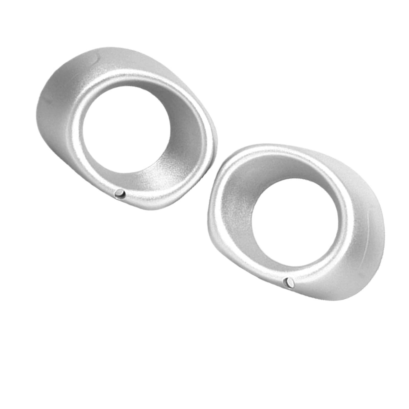 Fit For M-i-t-s-u-b-i-s-h-i Outlander 2013 2014 2015 6400D571 6400D572 2pcs Front Bumper Fog Light Lamp Cover Frame Bezel Silver/Black(Silver)