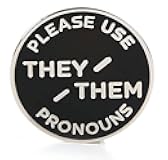They Them Pronoun Brooch Button Non-Binary Badge Enamel Lapel Pin - NB Pride Genderqueer Gender Identity Pin
