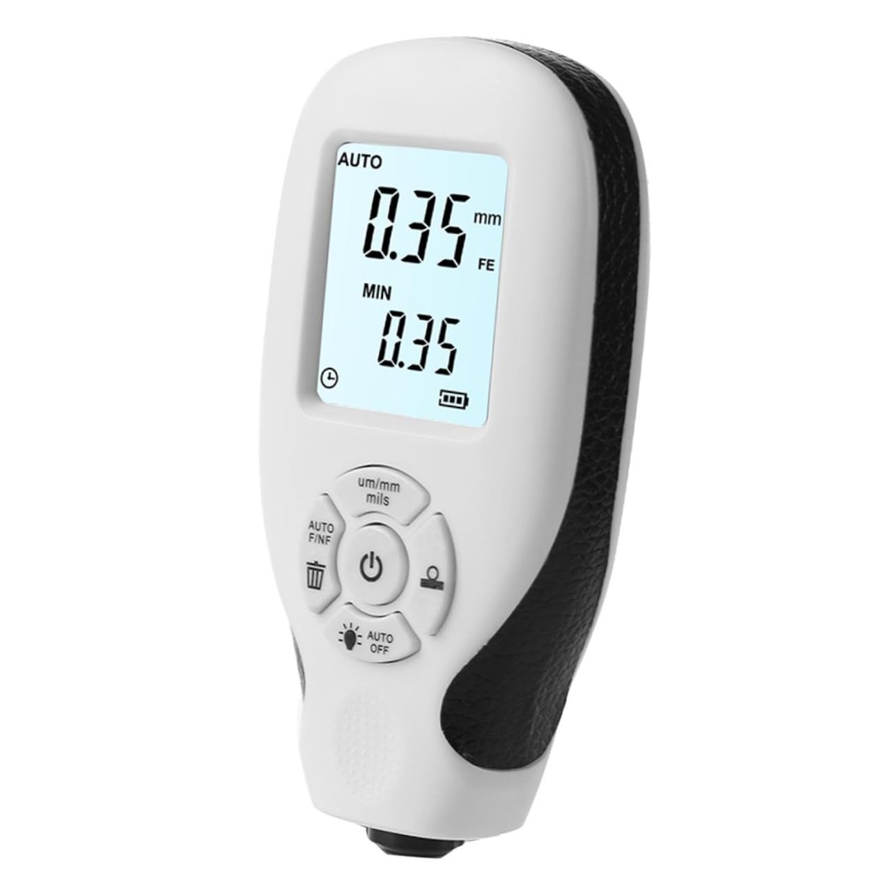 MUCKLILY Abs Thickness Gauge White Auto Paint Digital Meter Portable Micrometer Thickness Paint Thickness Gauge