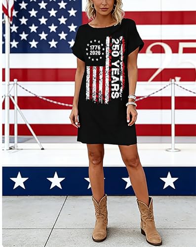Image of Vintage Rock Country Music Dress for Women Rock Concert Band Graphic Tshirt Casual Letter Print Short Dress