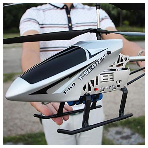 SREJNGL 75cm Super Large 2.4G Remote Control Aircraft Anti-Fall Rc Helicopter Drone Model Outdoor Alloy RC Aircraft Easy to Learn Good Operation for Adult Kids Toy Xmas Gift(2 Batteries)