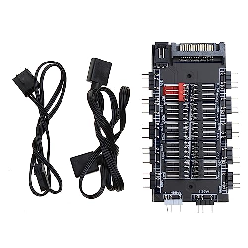 BEIDUOYANG PWM Fan+ARGB LED 2 in 1 Hub Controller 1 to 10 Multi Way Splitter 5V 3PIN 4Pin Fan Adapter Argb Splitter 1 to 10