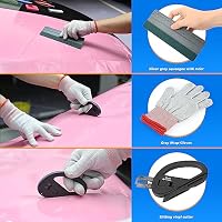 EHDIS Folierungs Werkzeug Set, Rakel Set für Folierung, Car Wrapping, Auto Folierung, Window Tint, Klebefolien, Fensterfolie, Küche, mit Rakel Set, Cuttermesser, Schaber, Fensterabzieher, Handschuhe – Ansicht 5