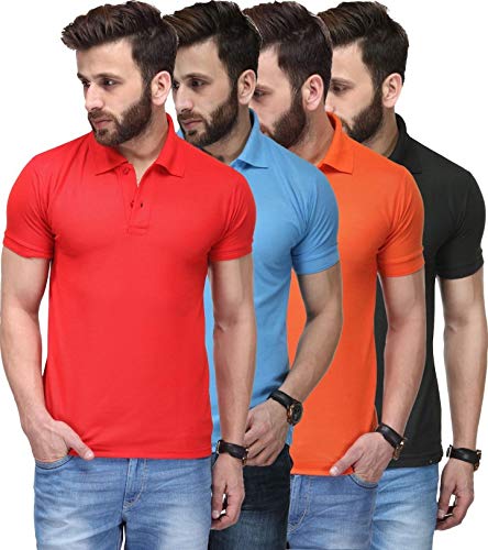Image of T.N.X Men's Regular Fit Polos (Pack of 4)